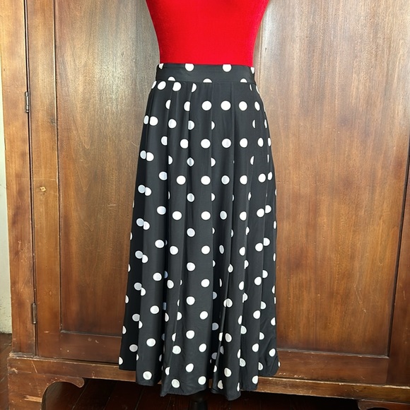 Vintage Silk Polka Dot Skirt 4 - Picture 3 of 11